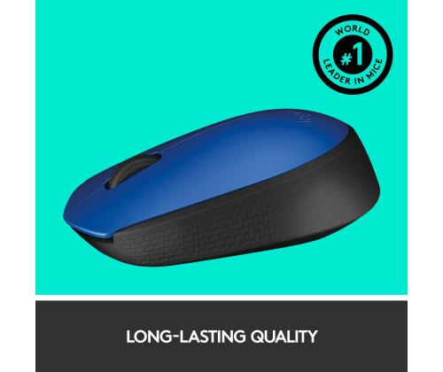 MOUSE USB OPTICAL WRL M171/BLUE 910-004640 LOGITECH