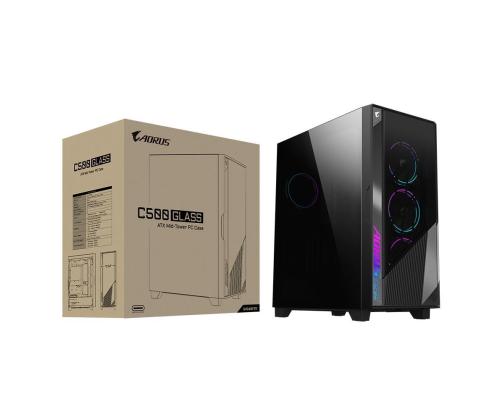 Case GIGABYTE AORUS C500 GLASS MidiTower Not included ATX EATX MicroATX MiniITX Colour Black AC500G
