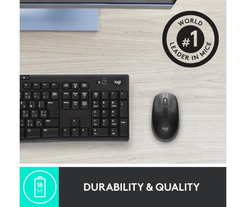 MOUSE USB OPTICAL WRL M190/CHARCOAL 910-005905 LOGITECH