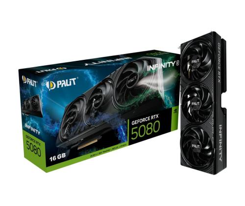 Graphics Card PALIT NVIDIA GeForce RTX 5080 2295 MHz 16 GB GDDR7 256 bit PCI Express 5.0 Active…