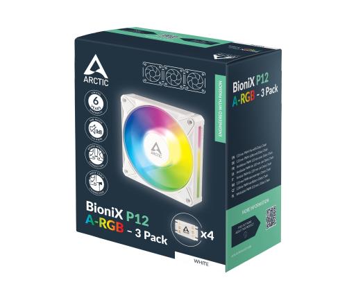 CASE FAN 120MM BIONIX P12 ARGB/3-PACK WHT ACFAN00338A ARCTIC