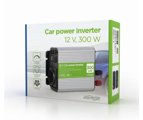 POWER INVERTER CAR 12V 300W/EG-PWC300-01 GEMBIRD
