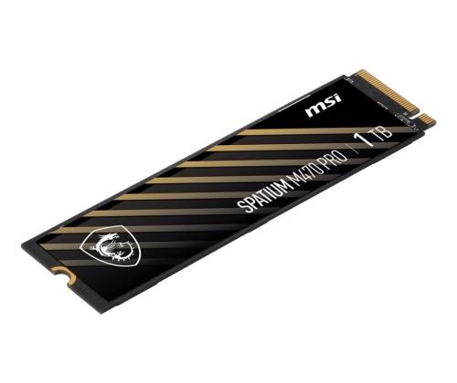 SSD MSI SPATIUM M470 PRO 1TB M.2 PCIe Gen4 NVMe 3D NAND Write speed 4500 MBytes/sec Read speed...