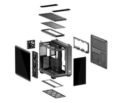 Case ASUS TUF Gaming GT502 Horizon MidiTower Case product features Transparent panel Not included...