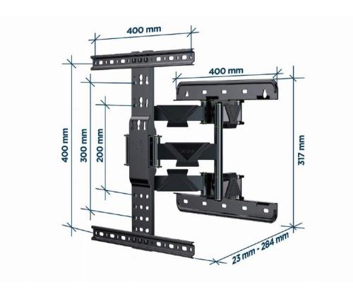 Teleri seinakinnitus 32-65" WM-65ST-01 GEMBIRD