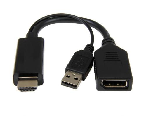 I/O ADAPTER HDMI TO DP/BLACK A-HDMIM-DPF-01 GEMBIRD