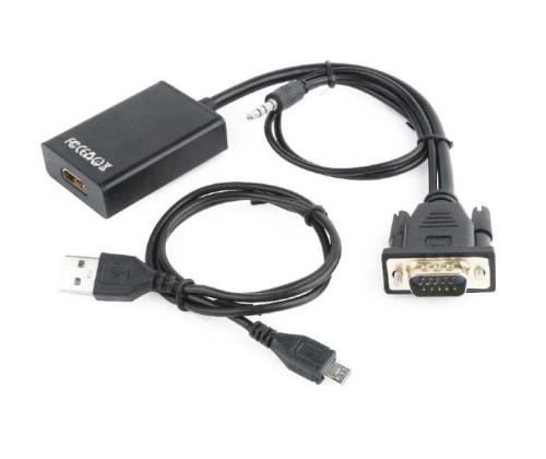 I/O ADAPTER VGA TO HDMI/A-VGA-HDMI-01 GEMBIRD