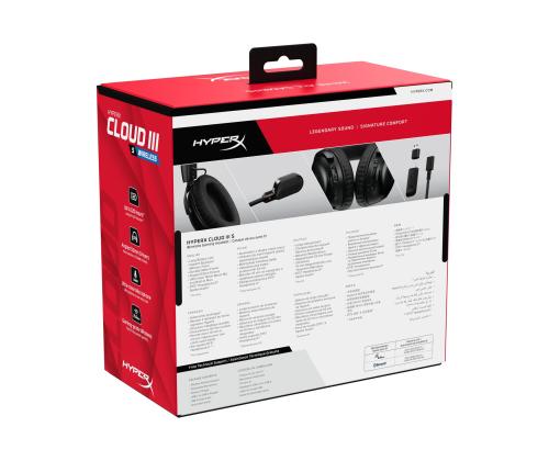 HEADSET HYPERX CLOUD III S WRL/WL BK GAM A59YZAA HYPERX