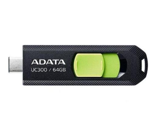 MEMORY DRIVE FLASH USB-C 64GB/ACHO-UC300-64G-RBK/GN ADATA