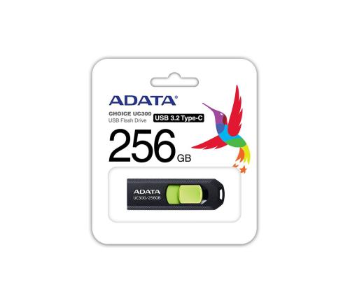 MEMORY DRIVE FLASH USB-C 256GB/ACHO-UC300-256G-RBK/GN ADATA