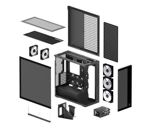 Case ARCTIC Xtender VG (Black) Case product features Transparent panel Not included Colour Black...