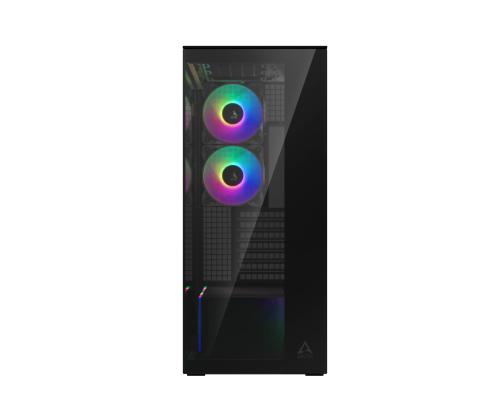 Case ARCTIC Xtender (Mirror Black) MidiTower Case product features Transparent panel Not included...