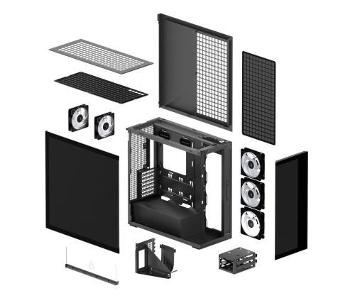 Case ARCTIC Xtender VG (Mirror Black) Case product features Transparent panel Not included Colour...