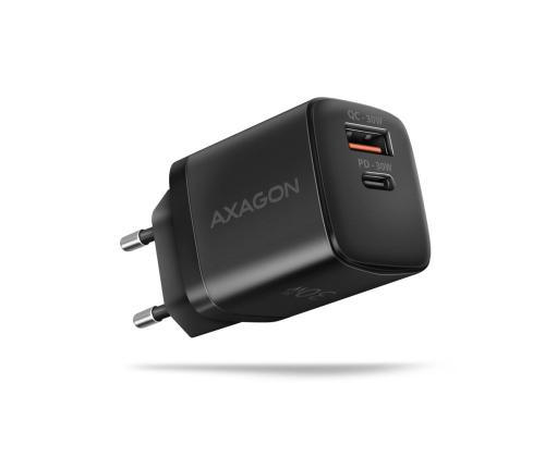 MOBILE CHARGER WALL USB 30W/2PORT BLACK ACU-PQ30 AXAGON
