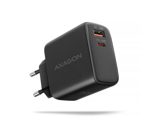 MOBILE CHARGER WALL USB 45W/GAN 2PORT ACU-PQ45 AXAGON