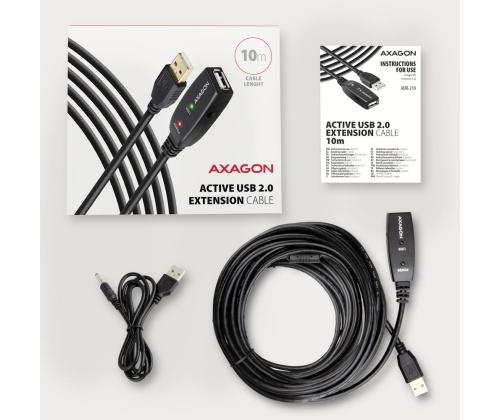 CABLE USB2.0 A-M/A-F ACTIVE/10M ADR-210 AXAGON