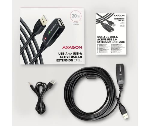 CABLE USB2.0 A-M/A-F ACTIVE/20M ADR-220 AXAGON