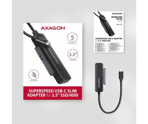 SSD ACC ADAPTER USB-C/SATA/5GBPS 0.2M ADSA-FP2C AXAGON