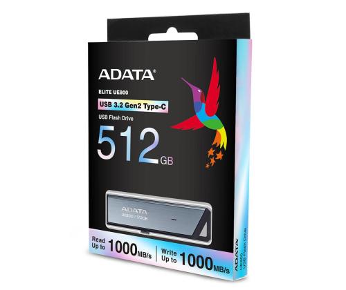 MEMORY DRIVE FLASH USB-C 512GB/SILV AELI-UE800-512G-CSG ADATA
