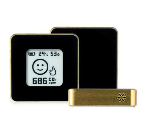 SMART HOME AIR QUALITY SENSOR/GOLD/BLACK AIRV-ELEG AIRVALENT
