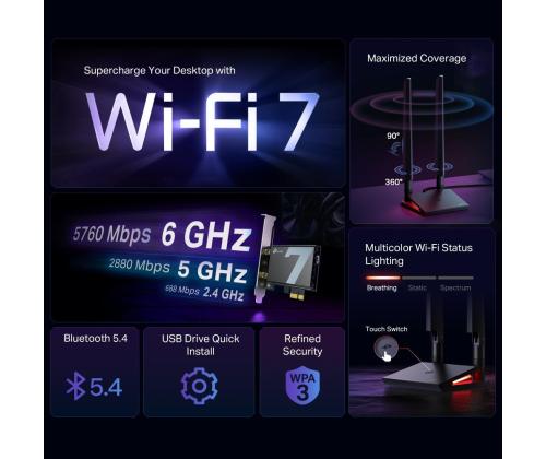 WRL ADAPTER 9300MBPS WI-FI 7/ARCHER TBE550E TP-LINK