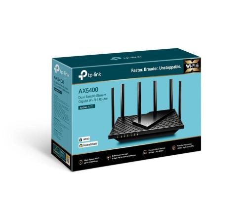 Wireless Router TP-LINK 5400 Mbps Wi-Fi 6 USB 3.0 1 WAN 4x10/100/1000M Number of antennas 6...