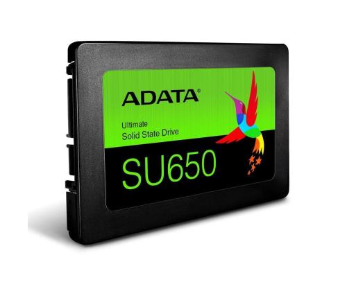 SSD ADATA SU650 512GB SATA 3.0 Write speed 450 MBytes/sec Read speed 520 MBytes/sec 2,5" TBW 140...