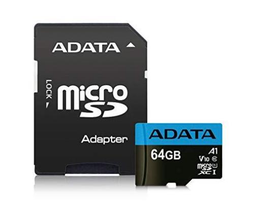 MEMORY MICRO SDXC 64GB CLASS10/W/A AUSDX64GUICL10A1-RA1 ADATA