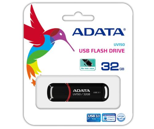 MEMORY DRIVE FLASH USB3.1 32GB/BLACK AUV150-32G-RBK ADATA