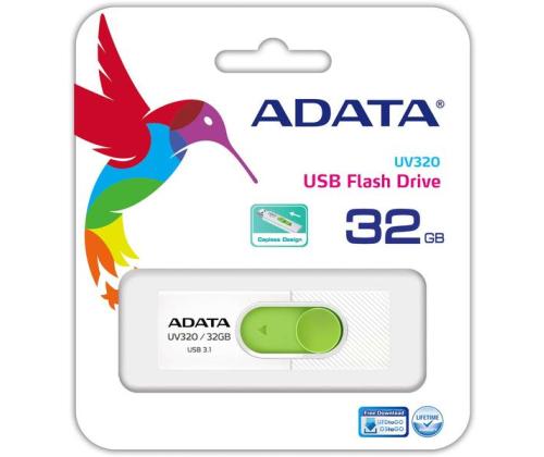 MEMORY DRIVE FLASH USB3.1 32GB/WHITE AUV320-32G-RWHGN ADATA