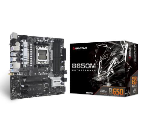 Mainboard BIOSTAR AMD B650 SAM5 Micro-ATX Memory DDR5 Memory slots 4 3xPCI-Express 4.0 1x 1xPCI...