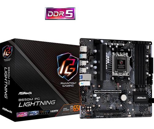 Mainboard ASROCK AMD B650 SAM5 Micro-ATX Memory DDR5 Memory slots 4 1xPCI-Express 3.0 16x 1xPCI...