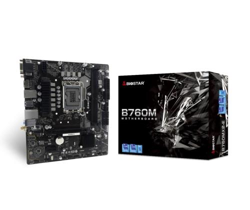 Mainboard BIOSTAR Intel B760 Express LGA1700 Micro-ATX Memory DDR5 Memory slots 2 1xPCI-Express 3...