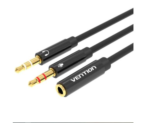 CABLE AUDIO 2X3.5MM TO 3.5MM/0.3M BBTBY VENTION