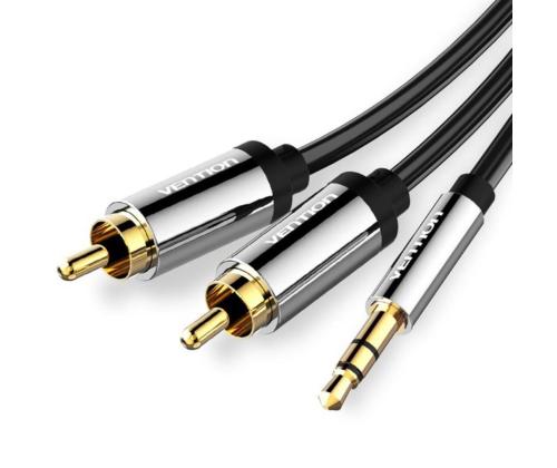CABLE AUDIO 3.5MM TO 2XRCA/2M BCFBH LINDY