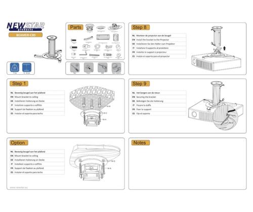 PROJECTOR ACC CEILING MOUNT/15KG BEAMER-C80 NEOMOUNTS