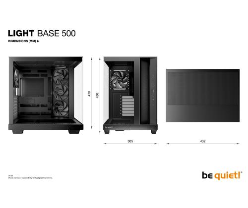 Case BE QUIET ATX/micro ATX/Mini-ITX Black Midi Tower PC BGW83