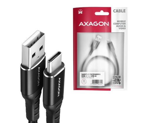 CABLE USB-C TO USB2.0 1M/BLACK BUCM-AM10AB AXAGON