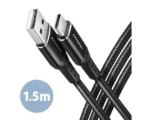 CABLE USB-C TO USB2.0 1.5M/BLACK BUCM-AM15AB AXAGON