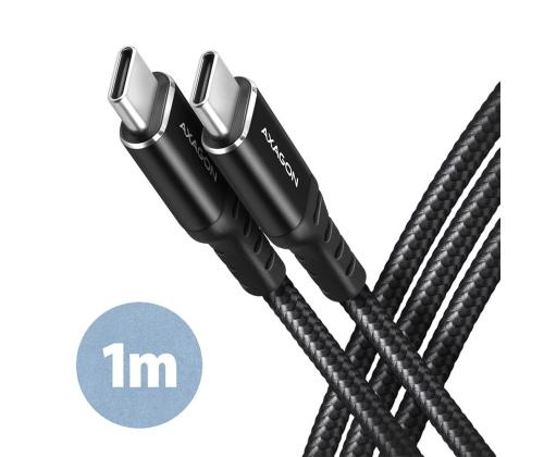 CABLE USB-C TO USB-C 1M 60W/HQ BLACK BUCM-CM10AB AXAGON