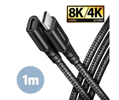 CABLE USB-C EXTENSION 1M/BLACK BUCM32-CF10AB AXAGON