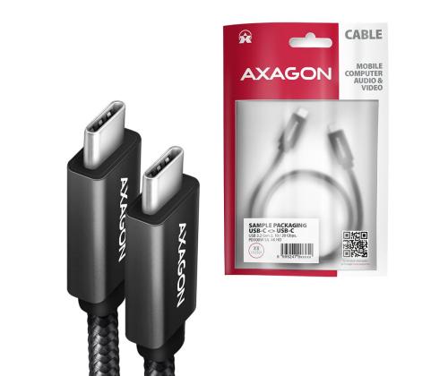 CABLE USB-C TO USB-C 0.5M 100W/BLACK BUCM32-CM05AB AXAGON