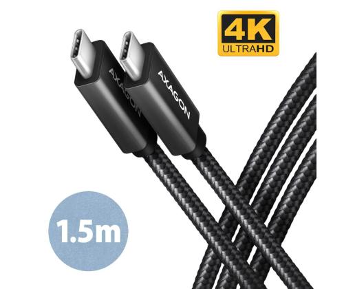 CABLE USB-C TO USB-C 1.5M 100W/BLACK BUCM32-CM15AB AXAGON