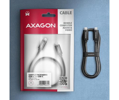 CABLE USB-C TO USB-C 1M 240W/8K BLACK BUCM4X-CM10AB AXAGON