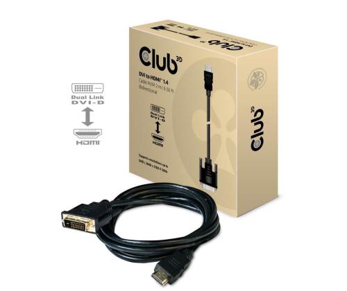 CABLE DVI-D TO HDMI 2M/M/M CAC-1210 CLUB3D