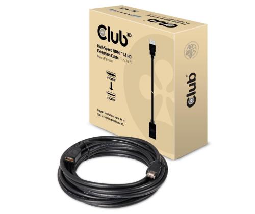 CABLE HDMI TO HDMI 5M/M/F CAC-1320 CLUB3D