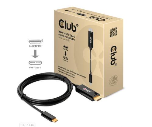 CABLE HDMI TO USB-C 1.8M/M/M CAC-1334 CLUB3D