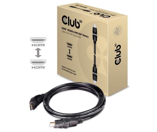 CABLE HDMI TO HDMI 2M/M/M CAC-1360 CLUB3D