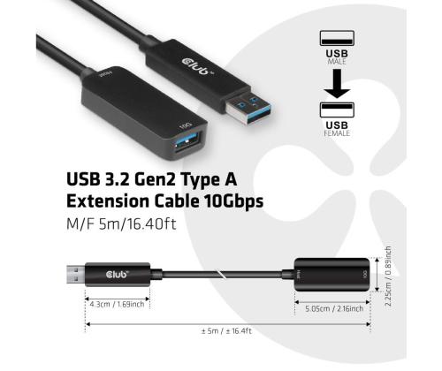CABLE USB3.2 5M/M/F CAC-1411 CLUB3D