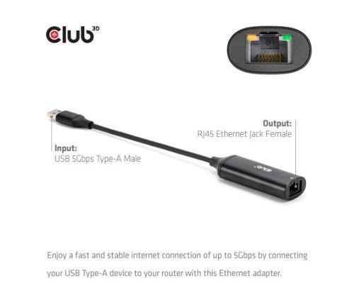 I/O ADAPTER USB TO RJ45/M/F CAC-1421 CLUB3D